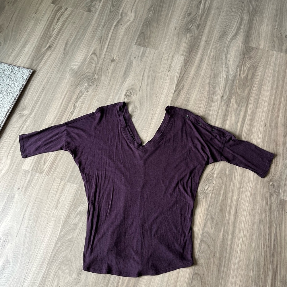 Express Plum V-Neck Dolman Sleeve Tunic